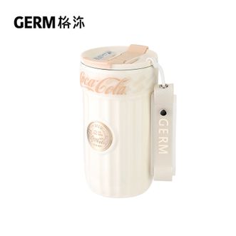 格沵  宋茜同款咖啡杯 可口可乐徽章保温杯 吸管杯 双饮水杯316杯子 500ml