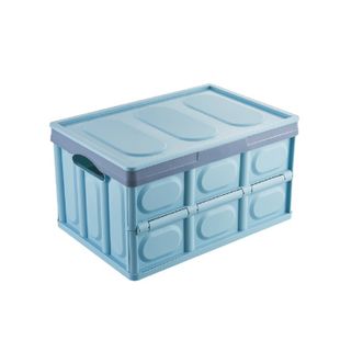 悦卡汽车后备箱储物箱多功能折叠收纳箱车载整理箱车内尾箱置物箱用品【经典款】55L【天空蓝】