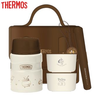 膳魔师（THERMOS）  哈利波特联名儿童焖烧杯316L不锈钢便携带饭便当保温盒套装 高真空保温餐盒 TCLF-520FS BW(HP)