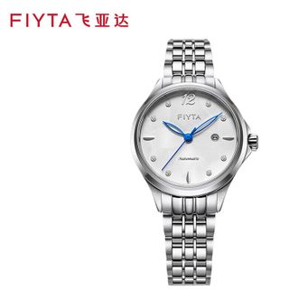 飞亚达/Fiyta  商场同款丨花语系列 女士手表 机械表 休闲百搭女表 银白钢带 LA805005.WWW