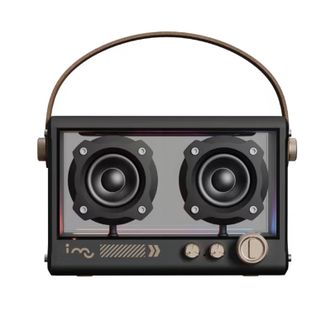 幻响（i-mu）  黑曜石复古蓝牙音箱 HIFI音效无线音响低音炮 可插卡时尚氛围灯小音箱M07