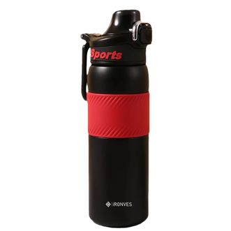 怡乐雅  时尚运动保温杯316不锈钢大容量保温水杯 BJ-HWS-03 红色 750ml