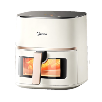 美的/Midea  可视不用翻面大容量5L 多功能触屏空气炸锅MF-KZC5089