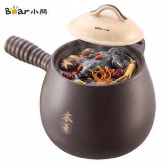 小熊 煎药砂锅2L明火煎药壶耐高温熬中药罐老式炖锅瓦罐锅家用沙煲 小熊 煎药砂锅2L明火煎药壶耐高温熬中药罐老式炖锅瓦罐锅家用沙煲