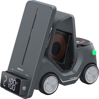 RECCI  RCW-37手机无线充电耳机无线充电磁吸7.5W/15W巡航五合一智能无线充炫酷兼容手机磁吸通用