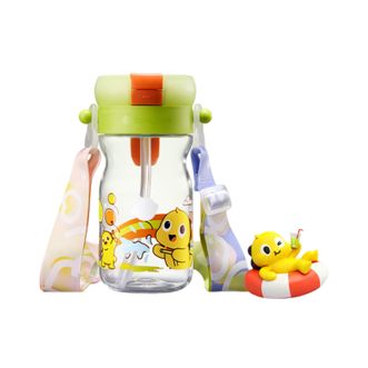 Bc Babycare  喷雾儿童水杯学生外出吸管水壶户外夏天降温直饮杯便携塑料杯 【Tritan-500ml】光电青