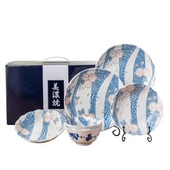美浓烧（Mino Yaki）  日本进口碗盘餐具祥瑞樱餐具6件套