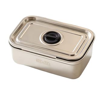 MAXCOOK  316不锈钢保鲜盒带盖电磁炉可用食品级上班族饭盒方形保鲜盒1000ML MCFT5714