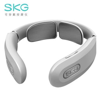 SKG颈椎按摩器颈椎按摩仪肩颈按摩器颈椎经络电脉冲护颈仪K3-浅灰色