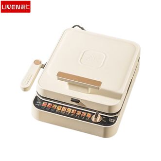 利仁  电饼铛 LR-T27 升级双面加热多功能煎烤机烙饼煎饼锅早餐机烤肉锅家用智能双拆盘0氟钛瓷新款