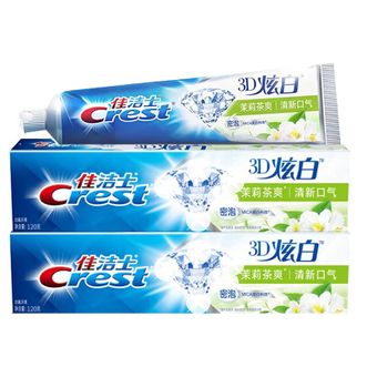 佳洁士3D炫白茉莉茶爽牙膏120g*2支