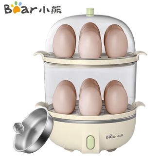 小熊/Bear  煮蛋器  【配蒸碗】双层多功能煮鸡蛋神器蒸鸡蛋羹煮蛋机  ZDQ-B14Q1