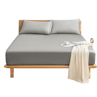 京东京造 60支臻密床笠 纯棉磨毛床笠 180*200cm 燈灰