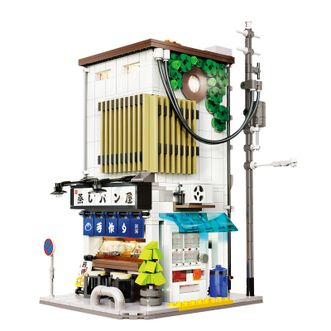 CaDA  儿童积木拼装玩具日式包子屋模型摆件 C66006