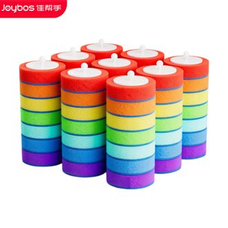 佳帮手  一次性马桶刷配件替换头彩虹通用63枚 【产品仅为替换刷头，不带马桶刷】