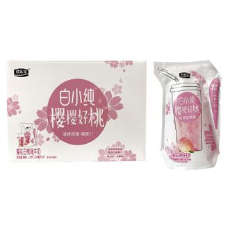 君乐宝（JUNLEBAO）  白小纯纯牛奶新鲜壶（爱克林）桃桃牛奶200ml*12