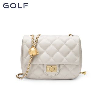 高尔夫GOLF 斜挎包女 牛皮包女包小香风菱格链条小包时尚百搭单肩包B141761