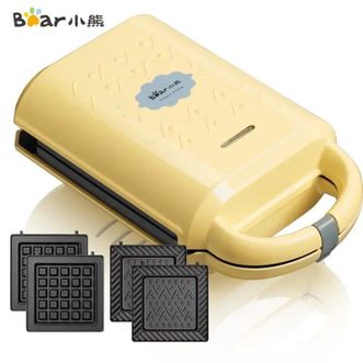 小熊/Bear  三明治机早餐机 面包机吐司机华夫饼机可拆双盘 加厚封边多功能双面热压三明治机