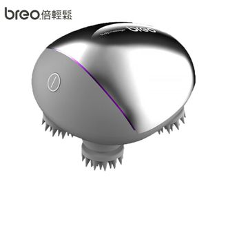 倍轻松/Breo  头皮按摩仪头部按摩器 龙爪手银色无底座 IPX7级防水干湿两用