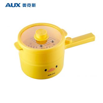 奥克斯/AUX  电煮锅电炒锅小电锅多用途锅小火锅迷你多功能电热锅学生宿舍小锅泡面HX-12B117
