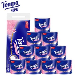 得宝  （TEMPO）天鹅湖有芯卷纸（樱花香型） 4层160克10卷 四层加厚卷筒纸家用厕纸手纸厕所用卫生纸