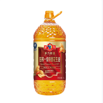多力  鲜选特香花生油5L  油质色泽清亮