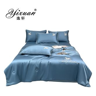 逸轩/yixuan  水洗冰丝刺绣夏凉被 天鹅系列 单夏被