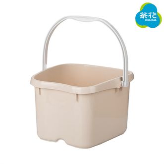 茶花 舒益沐足盆 家用塑料洗脚盆 塑料盆大桶提水桶子大容量加厚大号按摩盆 颜色随机 0351