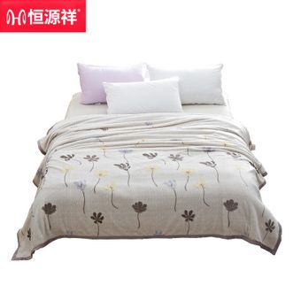 恒源祥 毛毯加厚保暖双拼法莱绒沙发午睡盖毯单人家用毯子栀子花开绒毯 恒源祥 毛毯加厚保暖双拼法莱绒沙发午睡盖毯单人家用毯子栀子花开绒毯