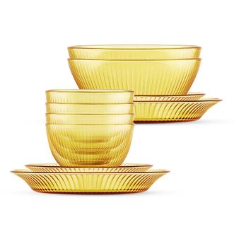 VISIONS  康宁餐具 晶致耐热玻璃碗盘餐具套装  4饭碗 2沙拉碗 2大盘 2小盘