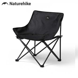 挪客（NatureHike）  户外折叠椅靠背椅露营椅便携沙滩椅 黑色/M码