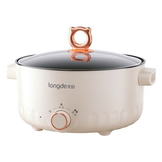 龙的/Longde  电煮锅3L大容量电火锅 不沾涂层电热锅 能蒸能煮小电锅 宿舍家用学生煮面锅 LD-HG313G