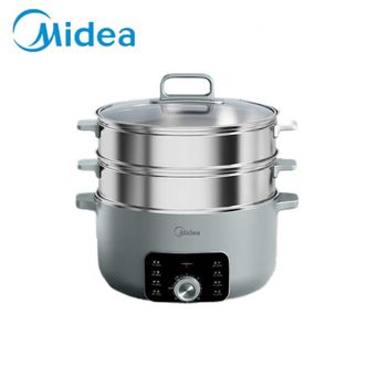 美的/Midea  电煮锅16L三层电蒸锅不锈钢电热锅MZ-ZGE3002