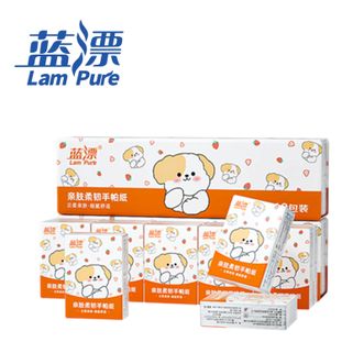蓝漂  家用旅行装白色手帕纸30包装