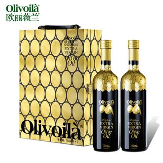  欧丽薇兰（Olivoila）金装高多酚特级初榨橄榄油750ml*2