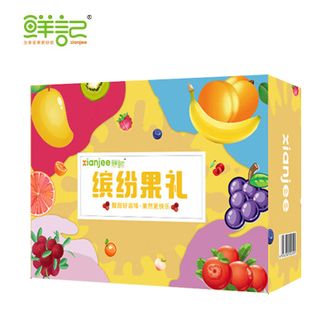 鲜记/xianjee  缤纷果礼果干礼盒（7袋装）956g/盒