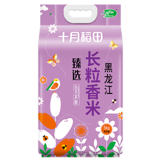 十月稻田  臻选长粒香米5公斤/袋装 黑龙江大米