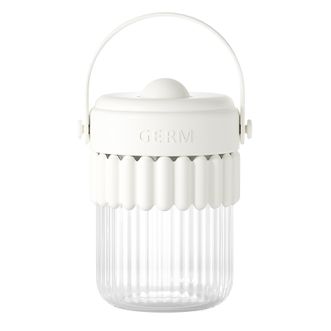 格沵（germ）水杯高颜值吸管啵啵杯女士Tritan耐高温车载便携罗马纹塑料杯子 雪山白420ML【多立克杯】