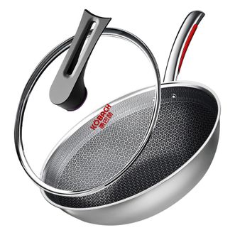 康巴赫  316三层钢炒锅套装32cm（三代通用版）家用中式炒锅 CHC32A3