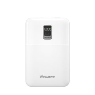 纽曼（Newmine）  自带双线小巧10000毫安移动电源带数显A108X 充电宝白色