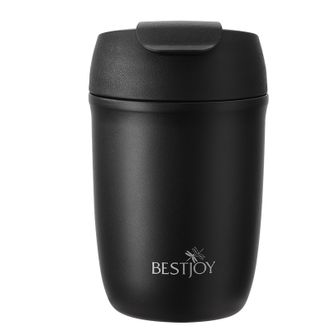 富光拾喜（FUGURNG BESTJOY）  380ML清纯咖啡杯316不锈钢真空保温杯保冷杯保温壶泡茶杯水杯水壶黑色BEST-QX0705