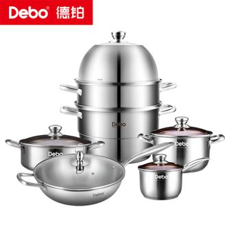Debo  斯德哥尔套装不锈钢炒锅蒸锅奶锅汤锅 DEP-DZ382