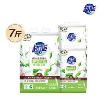 超能  植沐悦色天然皂粉1.508kg+1kg*2