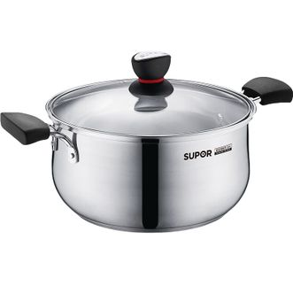 苏泊尔(SUPOR)   汤锅 304不锈钢复底炖煮锅大小号炖锅火锅煮面锅燃气电磁炉通用24cm ST24H1