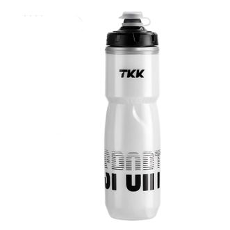 TKK  骑行水壶户外跑步登山徒步专用挤压式  追风双层运动杯 无缚型白710ml TKK1023