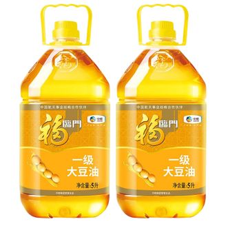 福临门 非转基因一级大豆油 5L*2 家用健康食用油