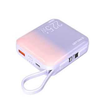 台电/Teclast  10000毫安自带线快充移动电源 22.5W超级闪充三输出小巧便携充电宝M10 PRO紫色