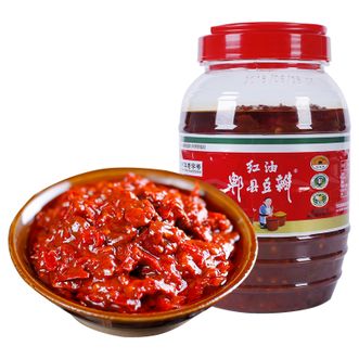  鹃城牌 红油郫县豆瓣酱1000g*2瓶 非特级 川菜炒菜调味品四川特产
