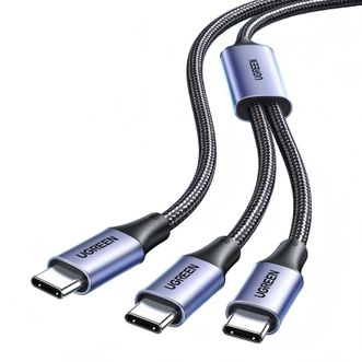 绿联（UGREEN）  双Type-C一拖二充电线（5A）1.5米 US561 35087