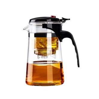 GIANXI  捷安玺飘逸杯玻璃茶壶茶水分离神器过滤花茶壶耐高温茶具 【普通款】750ml TBL439-750-B